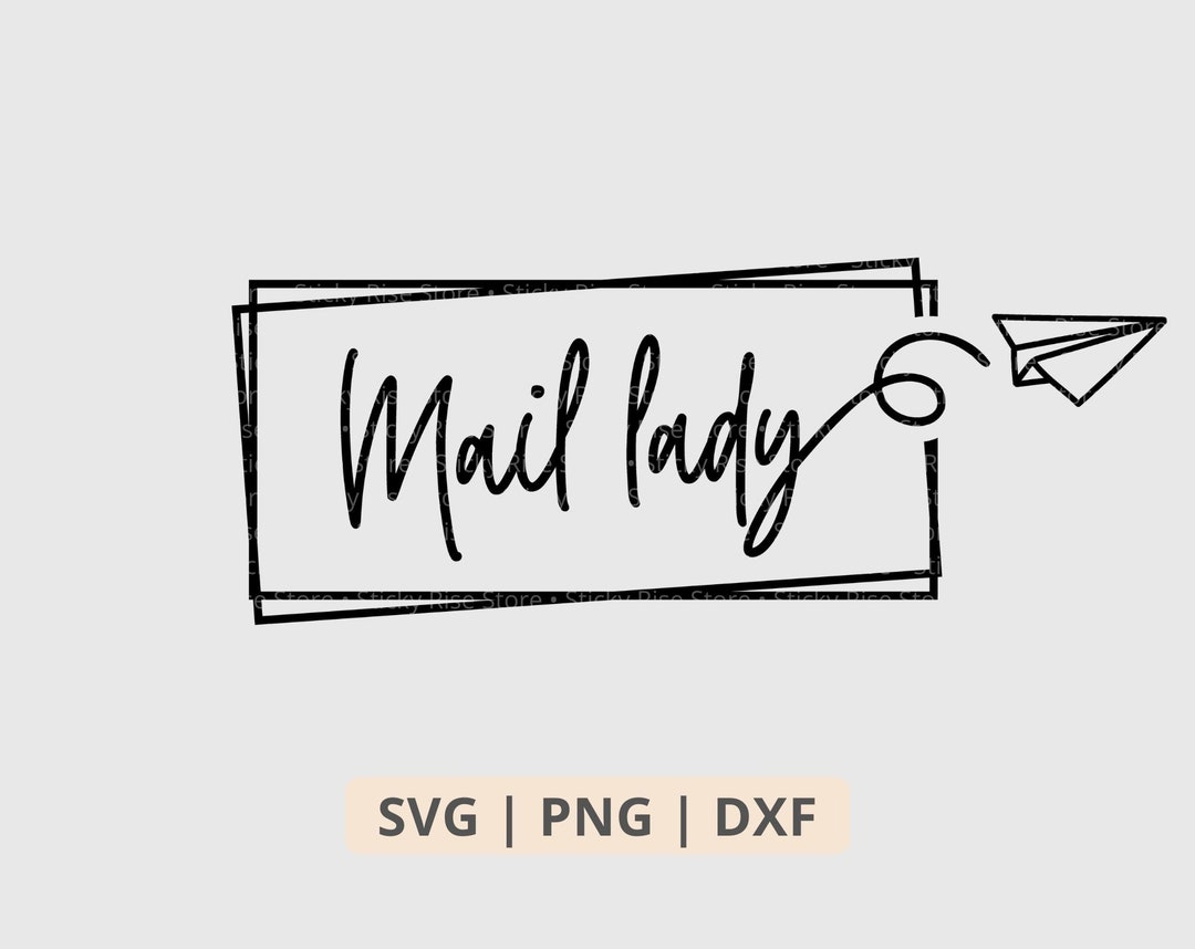 Mail Lady Svg Png Dxf, Paper Plane Design, Envelope Svg, Mail Carrier