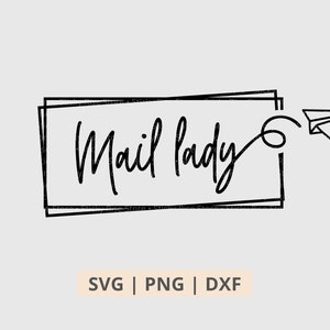 Mail Lady Svg Png Dxf, conception d'avion en papier, enveloppe Svg, Svg de transporteur de courrier, cadeaux de travailleuse postale femmes, fichier Svg pour Cricut, fichiers numériques