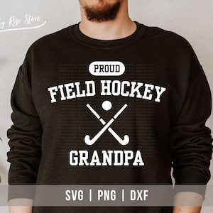 Orgulloso abuelo de hockey sobre césped svg png dxf, hockey sobre césped svg, regalos para el abuelo jugador de hockey sobre césped camisa svg, archivos de corte cricut - silueta