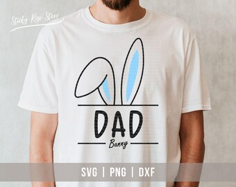 Dad Bunny Svg Png, Easter Bunny Ears Svg, Bunny Dad Svg, Cute Easter Daddy Shirt Svg, Happy Easter Svg, Svg Cricut Cut File & Silhouette