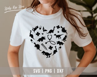 Pediatric Nurse Svg, CPN, Dinosaur Svg, Pediatric Child Shirt, Pediatric Doctor Shirt, Cut File for Cricut - Silhouette, Svg Png Dxf Files