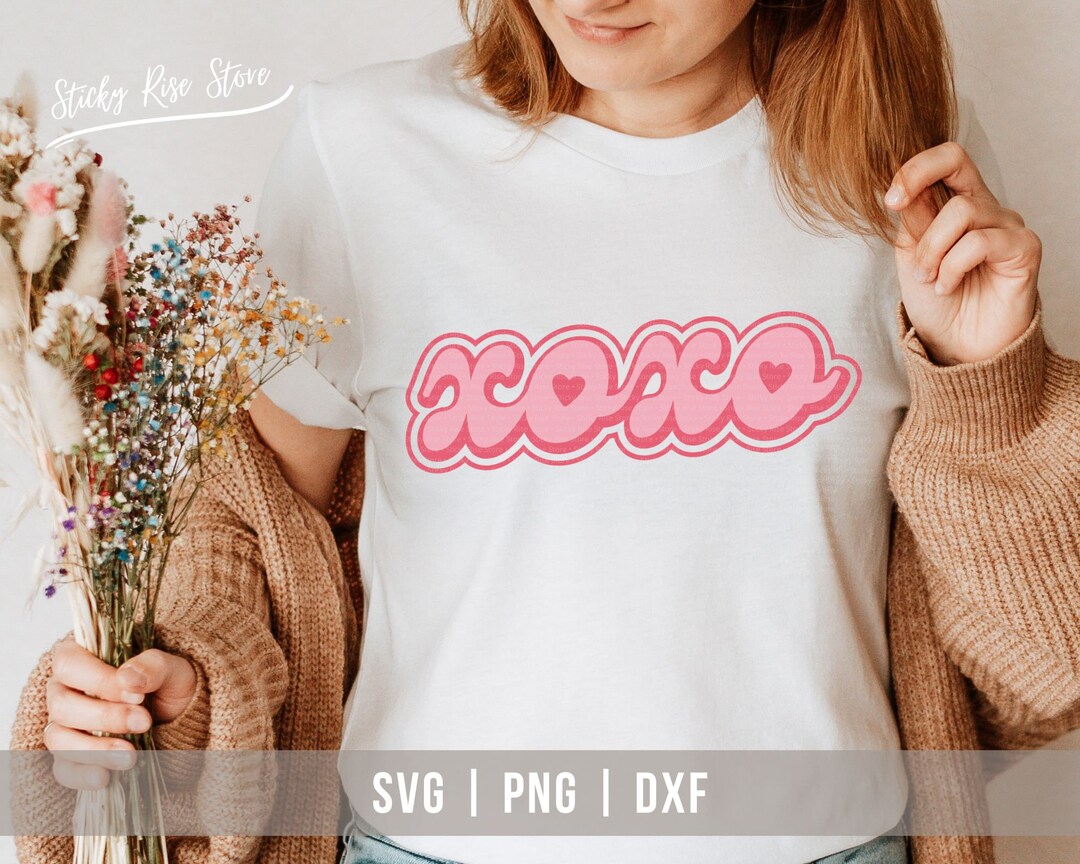 Xoxo Svg, Retro Valentine Svg, Hugs and Kisses Svg, Valentine's Day Svg ...