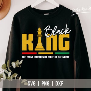 Black King Svg Png, Fathers Day SVG, Juneteenth Svg, Black Dad SVG, Pezzo più importante, Black Man Svg, File di taglio - Cricut Silhouette