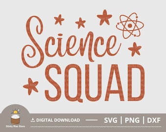 Escuadrón de Ciencias SVG PNG, Profesor de Ciencias Svg, Camisa de Profesor de Ciencias, Escuela svg, Amante de la Ciencia, Archivo de Corte para Cricut, Archivos de Descarga Digital