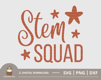 Stem Squad Svg Png, Stem Teacher Svg, Science Technology Engineering Math SVG PNG, Stem Education SVG, Cut File for Cricut, Digital Download