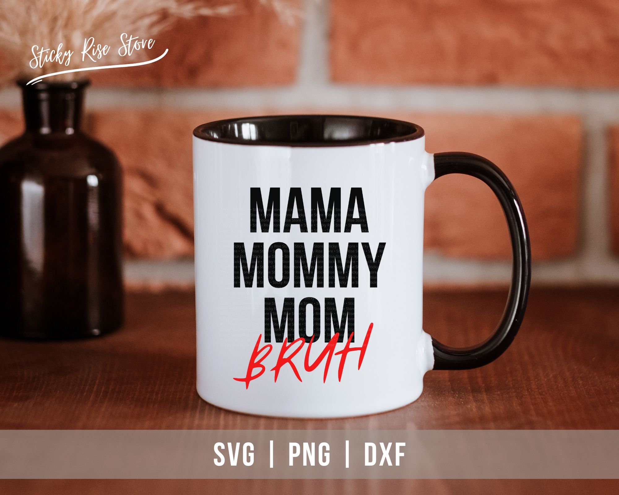 Funny "Mama Mommy Mom Bruh" Mug – 11oz Gift For Mom From Daughter Or Son, Mother's Day, Birthday, Christmas
