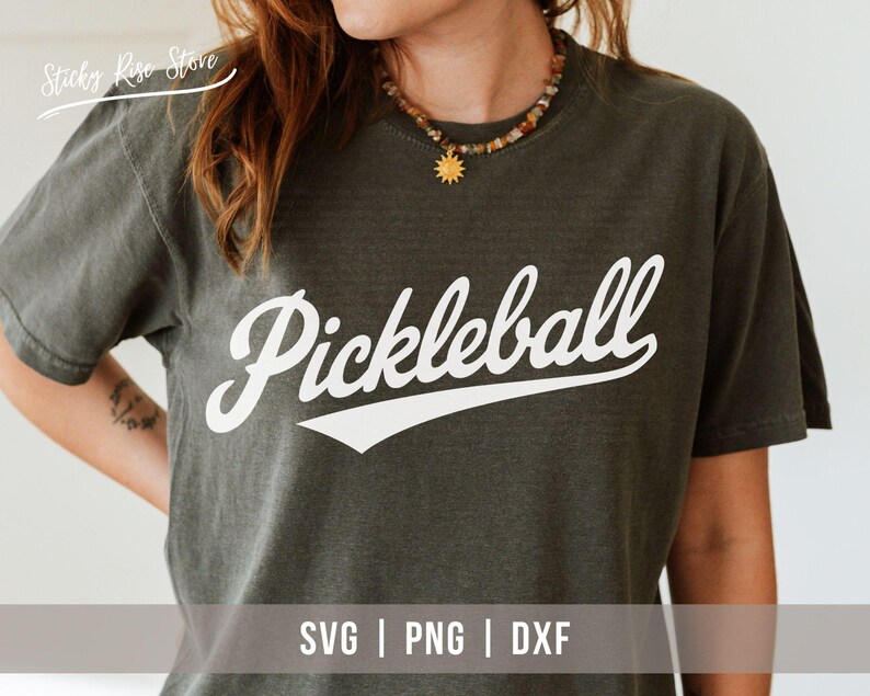 Pickleball Cursive Vintage Pickleball SVG PNG, Retro Pickleball Player Dad Mom Shirt Svg ...