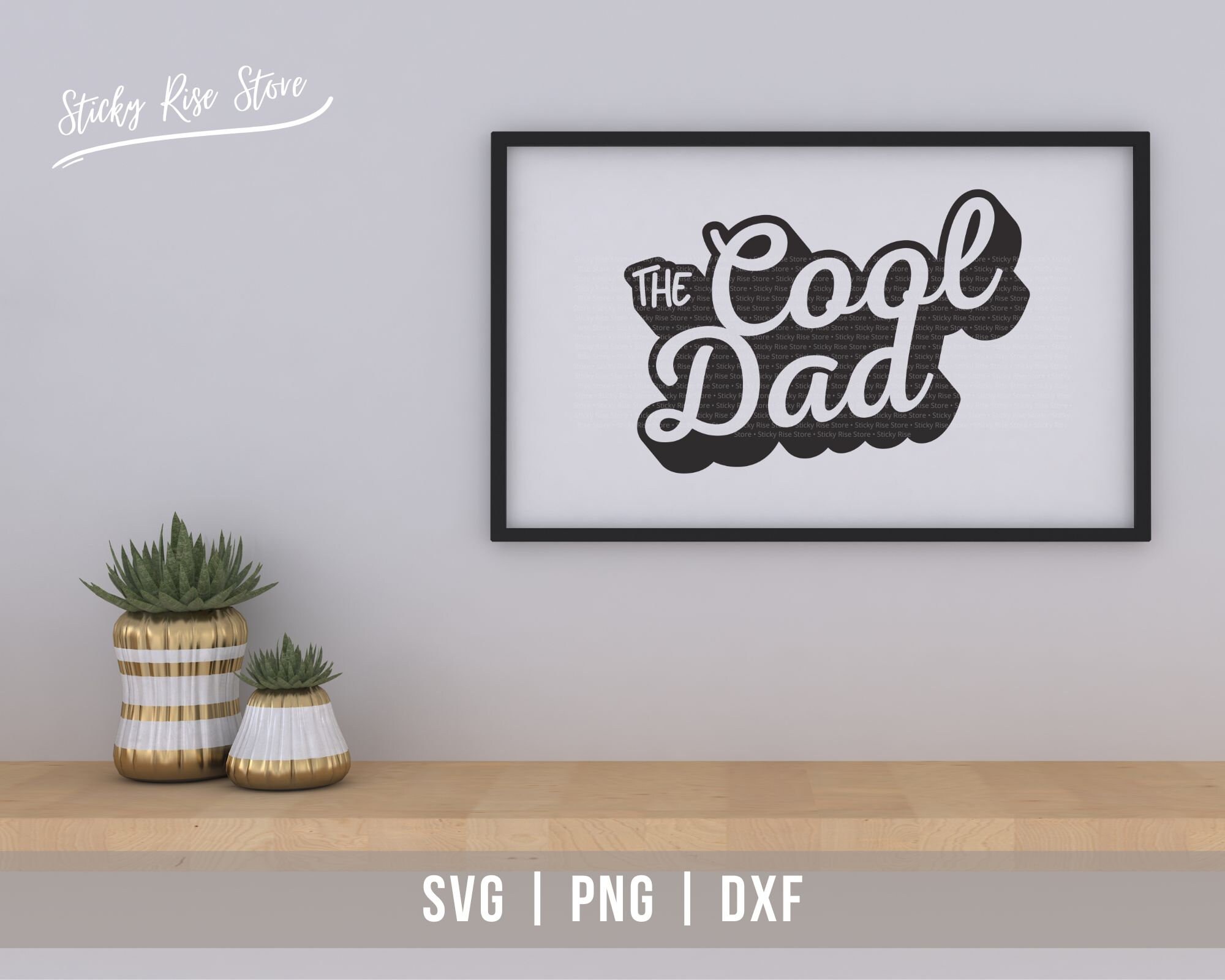 The Cool Dad SVG PNG Día del padre SVG Funny Dad Shirt Svg - Etsy México