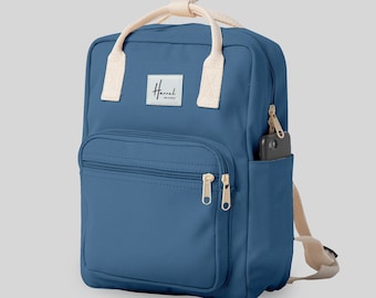 Sac à dos en toile Aki | sac à dos pour femme | Sac à dos de voyage | Cadeau pour elle | Sac à dos pour la rentrée scolaire | Fit pour ordinateur portable 13 pouces