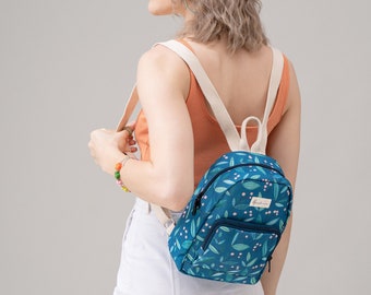Vanie Canvas Backpack, Mini Backpack for Women, Teens gift, Birthday gift, Travel backpack, Weekend backpack, Gift for Her, Anniversary gift