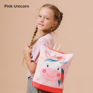 Toddler Backpack ZUU, School Backpack for Kids, Kid Backpack, Gift for Kids, Gift for Toddler, Birthday gift, Mini backpack Pink Unicorn