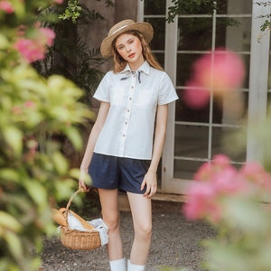 Linen short sleeves shirt