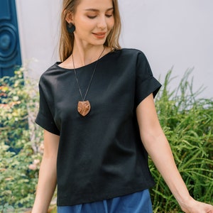 LINEN TEE | Linen short sleeves top | Women linen top | Women Summer Clothing