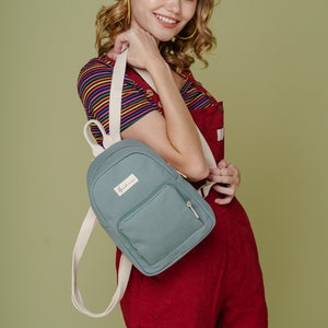 Sac à dos en toile Vanie, Mini sac à dos pour femme, Cadeau pour ados, Cadeau d'anniversaire, Cadeaux de Noël, Sac à dos de week-end, Cadeau pour elle, Cadeau d'anniversaire