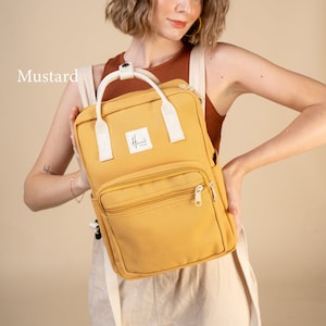 Sac à dos en toile Aki, sac à dos pour femme, cadeau ados, cadeau d'anniversaire, sac à dos de voyage, sac à dos de week-end, cadeau pour elle, cadeau d'anniversaire