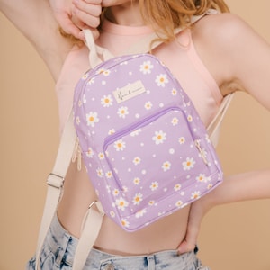 Sac à dos en toile Vanie, mini sac à dos pour femme, cadeau ados, cadeau d'anniversaire, sac à dos de voyage, sac à dos de week-end, cadeau pour elle, cadeau d'anniversaire