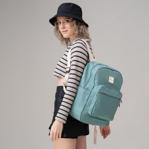 Classic Canvas backpack, Backpack for Women, Travel backpack, Weekend backpack, Gift for Her, Back to School, Fit Laptop 14 inches