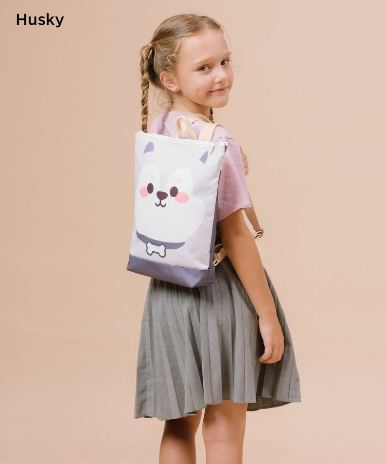 Toddler Backpack ZUU, School Backpack for Kids, Kid Backpack, Gift for Kids, Gift for Toddler, Birthday gift, Mini backpack Husky