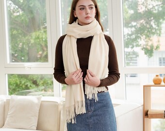 Lightweight Viscose & Polyester Scarf, Oversized Wrap Shawl, Fall Fashion Accessories
