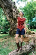 Linen Tie Waist Top - Handmade Clothing for Women product logo