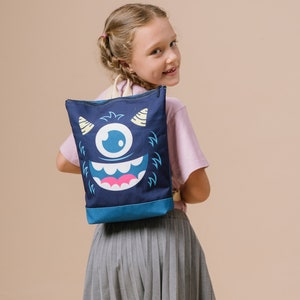 Toddler Backpack ZUU, School Backpack for Kids, Kid Backpack, Gift for Kids, Gift for Toddler, Birthday gift, Mini backpack Space Monster