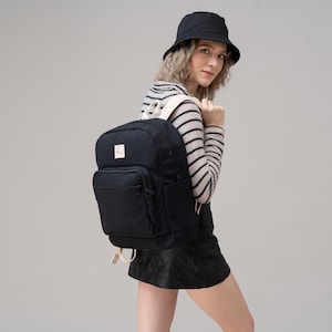 Sac à dos en toile classique, sac à dos pour femme, sac à dos de voyage, sac à dos de week-end, cadeau pour elle, rentrée des classes, ordinateur portable adapté 14 pouces