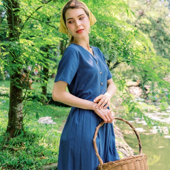 short sleeve linen dresses for women The Jo23 Dress with short sleeves