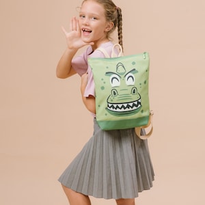 Toddler Backpack ZUU, School Backpack for Kids, Kid Backpack, Gift for Kids, Gift for Toddler, Birthday gift, Mini backpack Crocodile