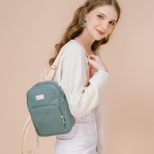 Sac à dos en toile Vanie, mini sac à dos pour femme, sac à dos pour fille, cadeau d'anniversaire, sac à dos de voyage, sac à dos de week-end, cadeau pour elle