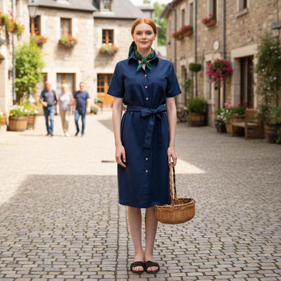 Linen Shirt Dress, Linen Dress with belt, Premium Linen Clothing for Women Linen Shirt Dress, Linen Dress with belt, Premium Linen Clothing for Women