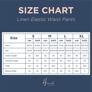 Linen Long Pants, Elastic Waist Pants Premium Linen Clothing for Women image 9