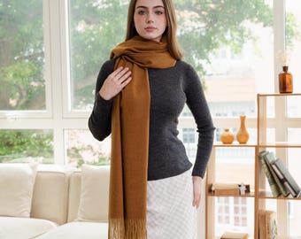 Lightweight Viscose & Polyester Scarf, Oversized Wrap Shawl, Fall Fashion Accessories
