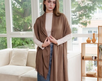 Viscose Scarf for Women, Lightweight Solid Color Wrap, Oversized Shawl Gift