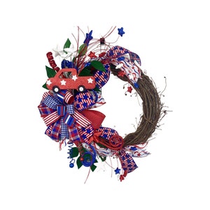 Patriotic Wreath, Summer Wreath, 4th of July Wreath