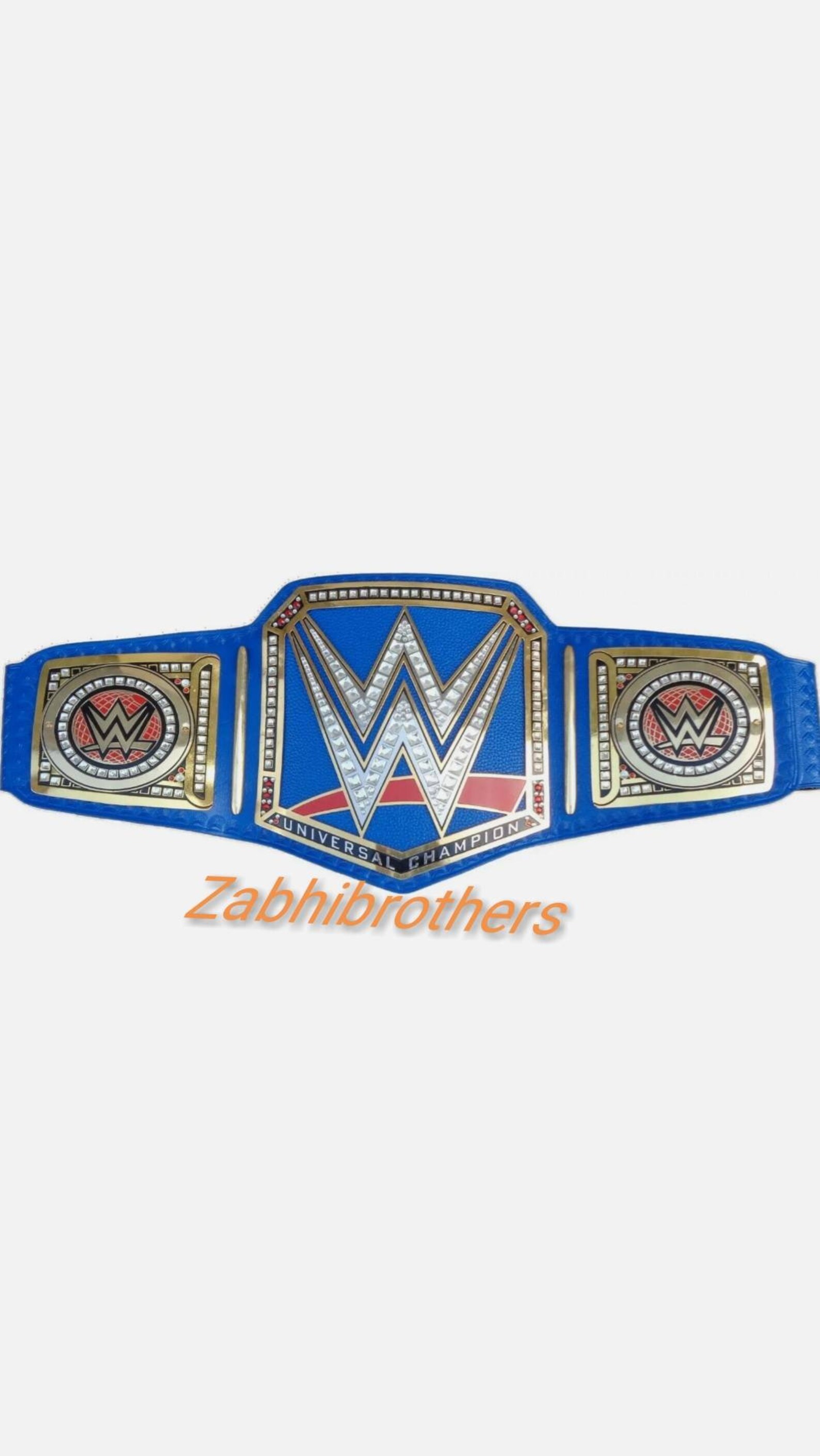 WWE Universal Championship Blue Replica Belt 2mm brass Etsy