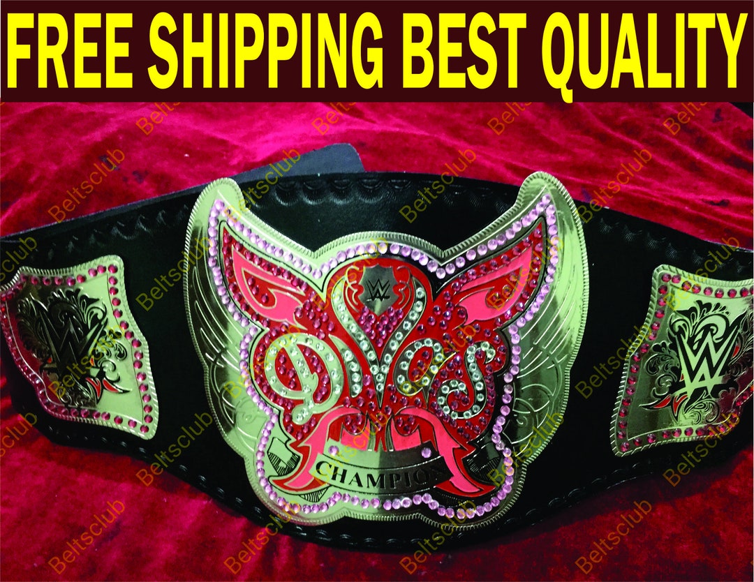 Divas Women Wrestling Championship Silver Plated Cowhide Leather Adult ...