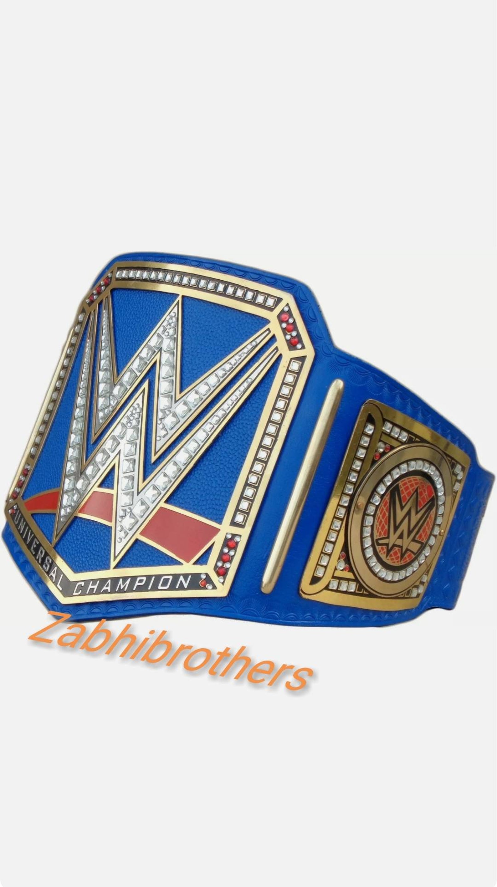 WWE Universal Championship Blue Replica Belt 2mm brass | Etsy