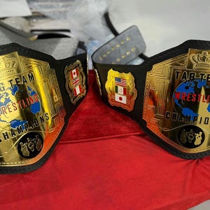 All Star Design Independent World Tag Team Championship wrestling Belt 2mm ZINC