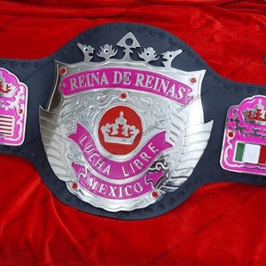 REINA DE REINAS Lucha Libre Mexiko Meisterschaft Gürtel Zinkplatten