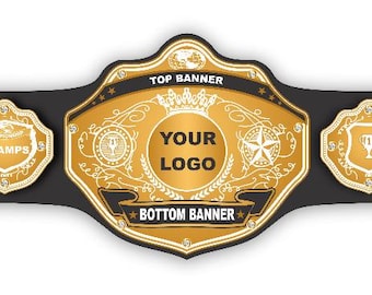 Custom Name Picture and Logo Wrestling Championship Belt Adult Size Replica 2mm Brass