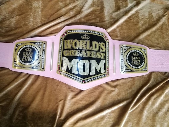 WORLD GREATEST Mom & Dad Wresting Championship belt Adult Size 2MM brass