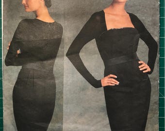 Vogue Sewing Pattern 1077 Fitted Midi Dress With Bra & Boning UNCUT Sizes 14-20