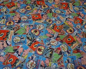 Comic Print Stretch Mesh Knit Fabric, Pulp Fiction Pattern, Cosplay Material