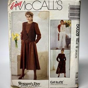 Easy McCall&#39;s Pattern 5028 Women’s Day Collection Sizes 20 22 24