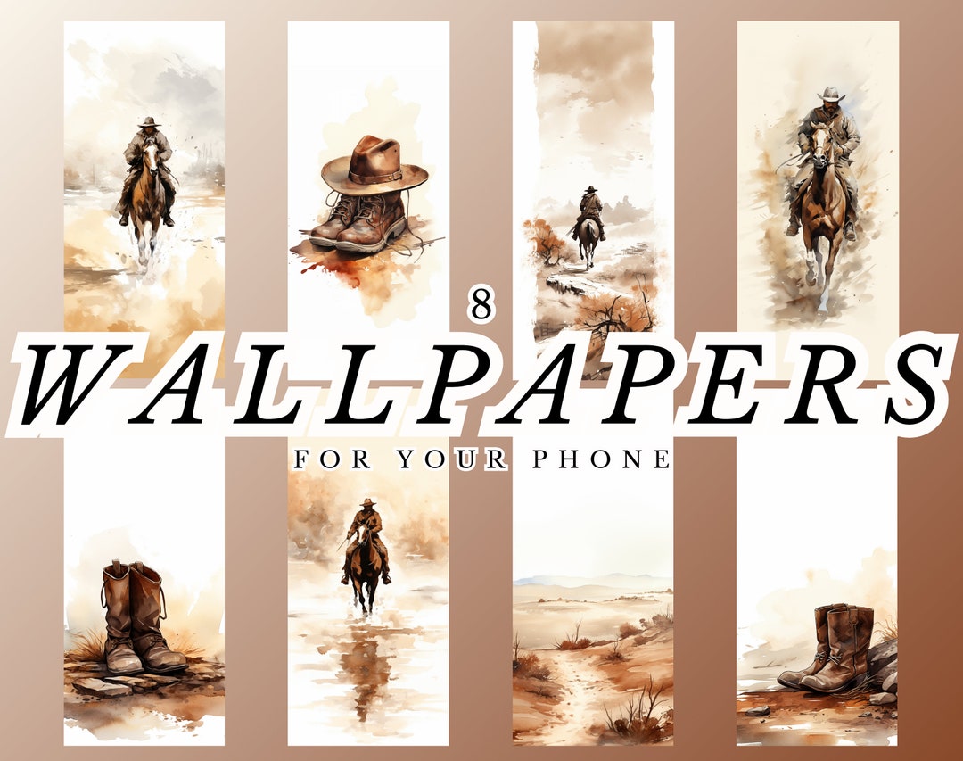 8 Western Backgrounds for Mobile Phone Wallpaper Bundle Etsy