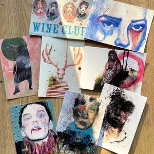 Lot de Cartes postales, illustrations originales