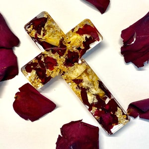 Funeral Flowers/Wedding Flowers in Resin/Keepsake Cross/Cherished Flowers/Funeral Memorial/Wedding flowers/Cross/Memorial