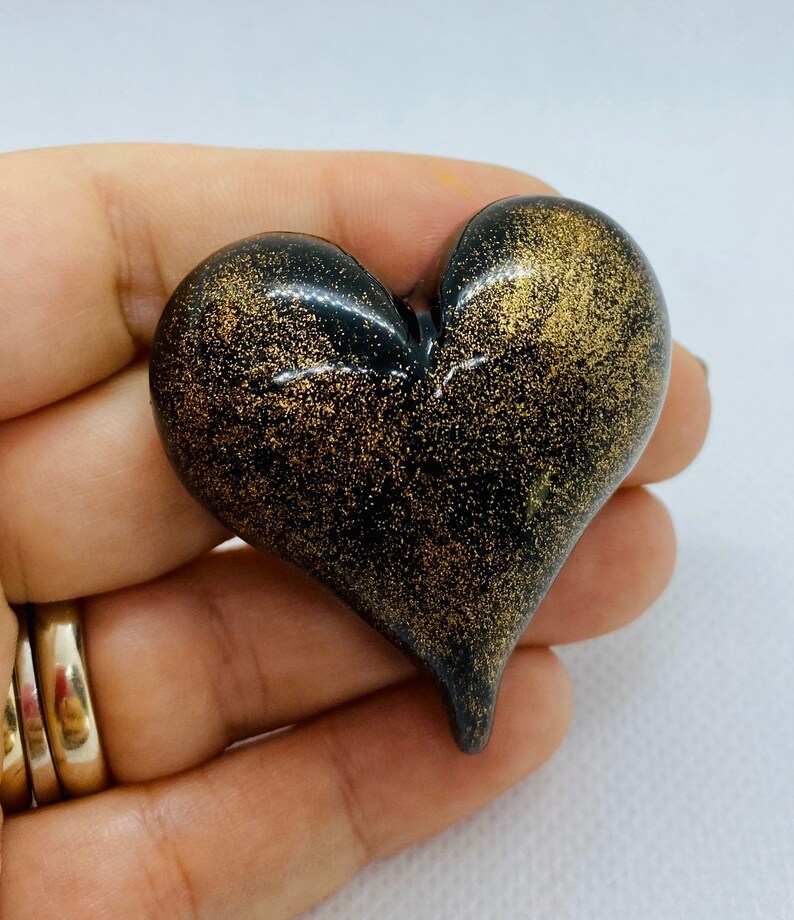 Small Heart/Cremation Ashes Keepsake in Resin/Special Etsy