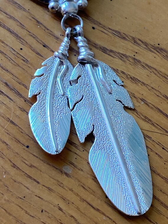 Large & beautiful vintage sterling silver feather… - image 8