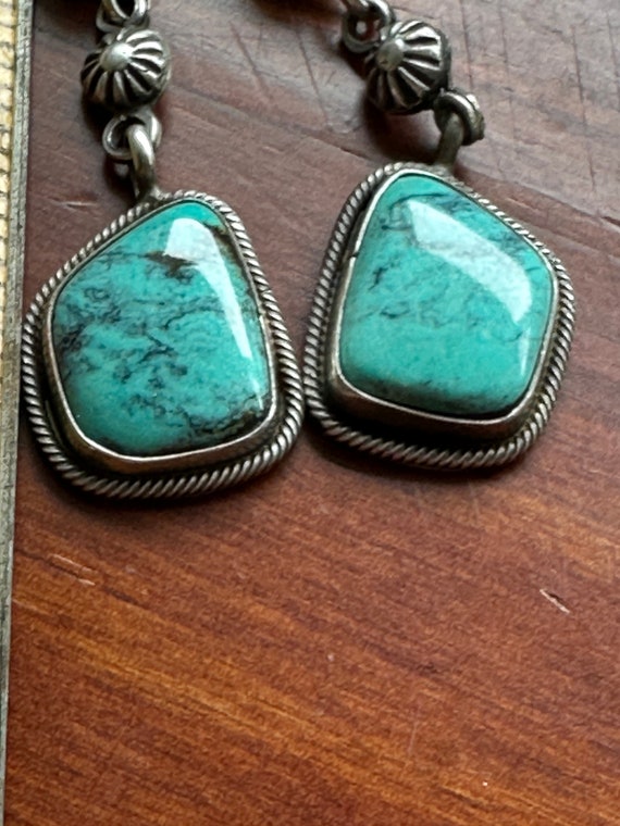 Beautiful sterling silver & Turquoise earrings, v… - image 7